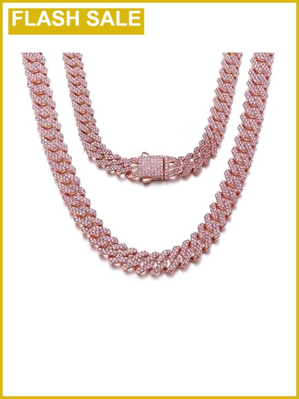 Cuban Link Choker Necklace 12mm 16in Iced Out Hip Hop Jewelry Gift